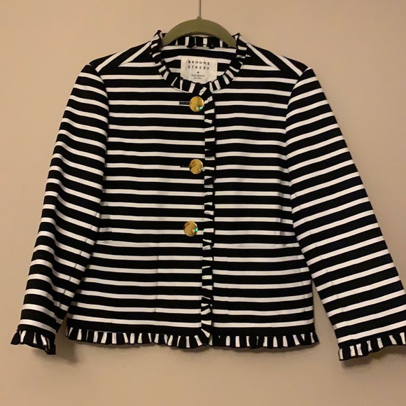 ♠︎ kate spade black/white striped suit jacket | | US4